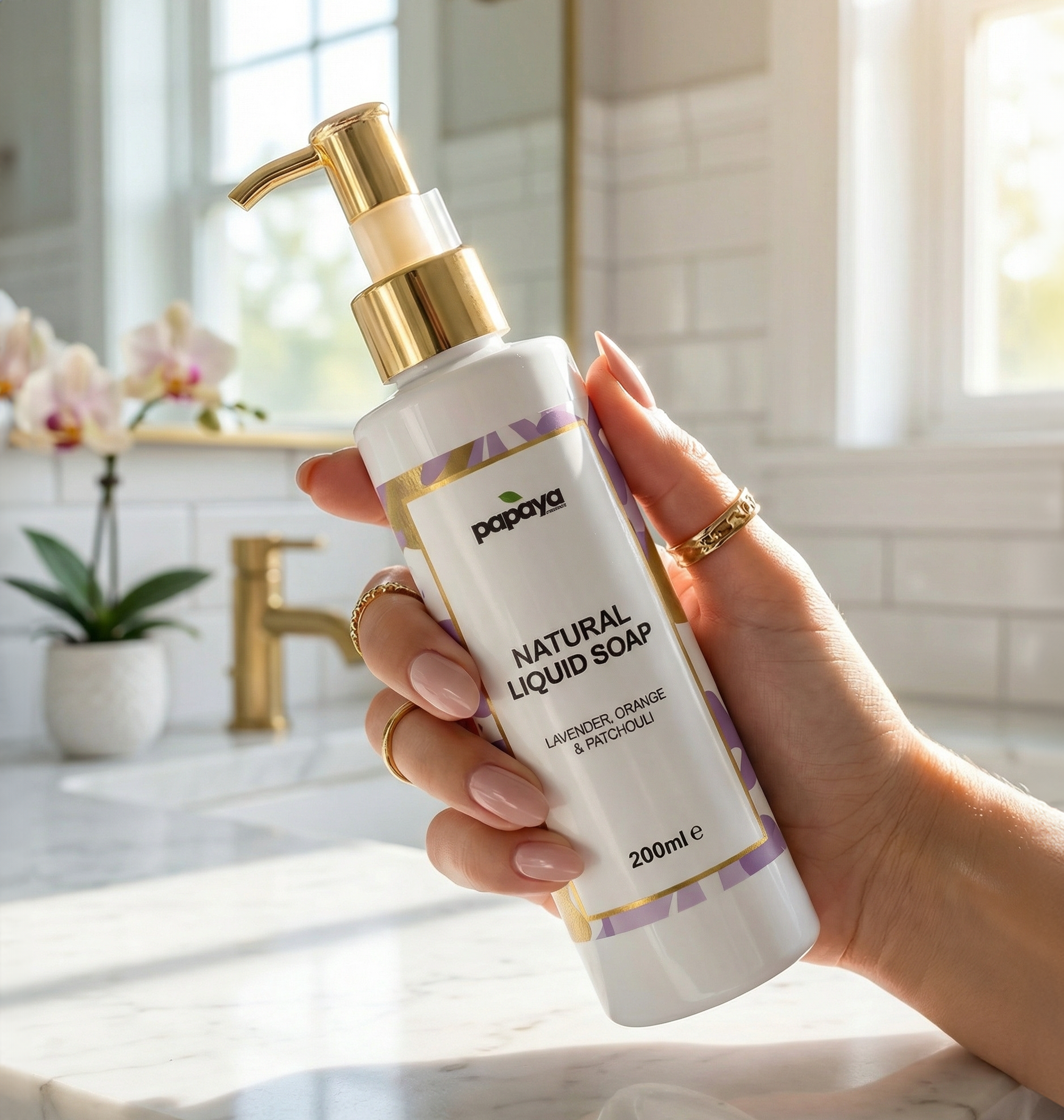 Natural Liquid Soap - Lavender, Orange & Patchouli | 200ml