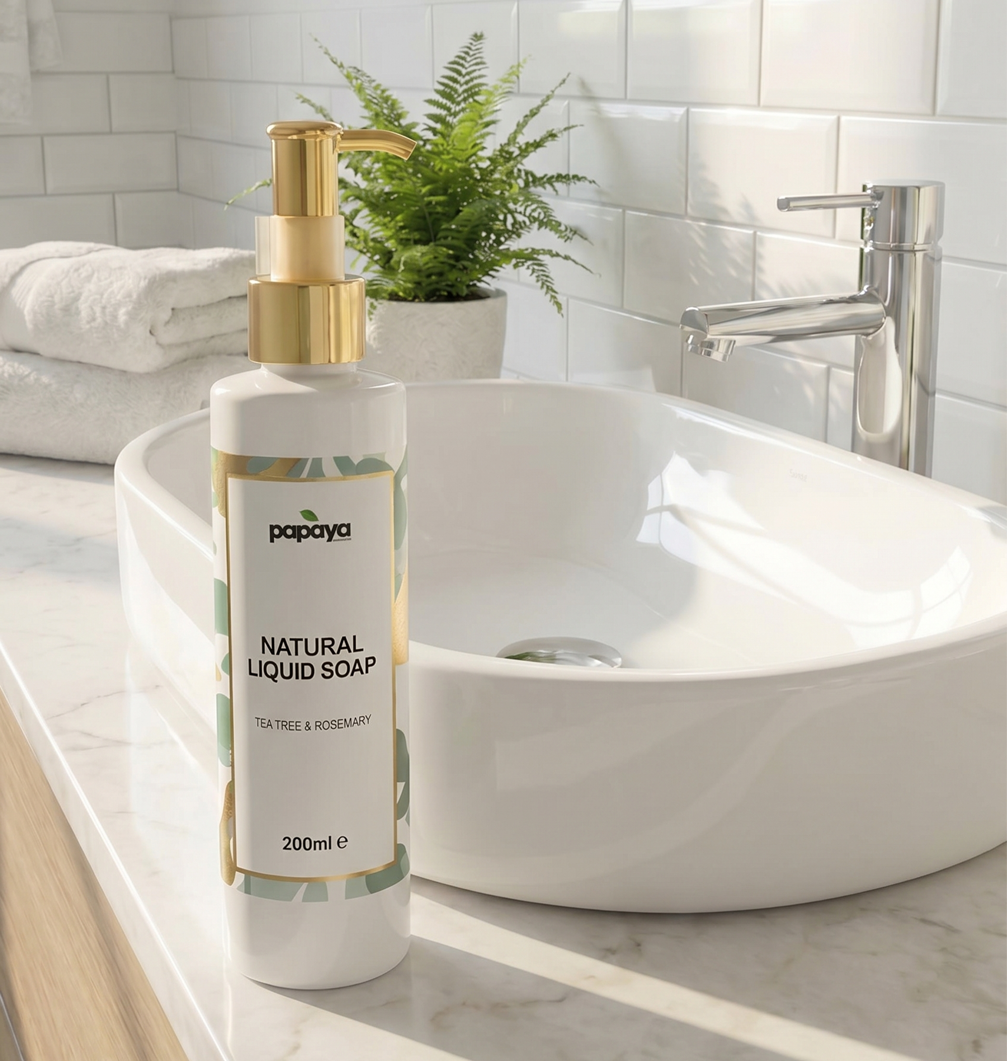Natural Liquid Soap - Tea Tree & Rosemary | 200ml